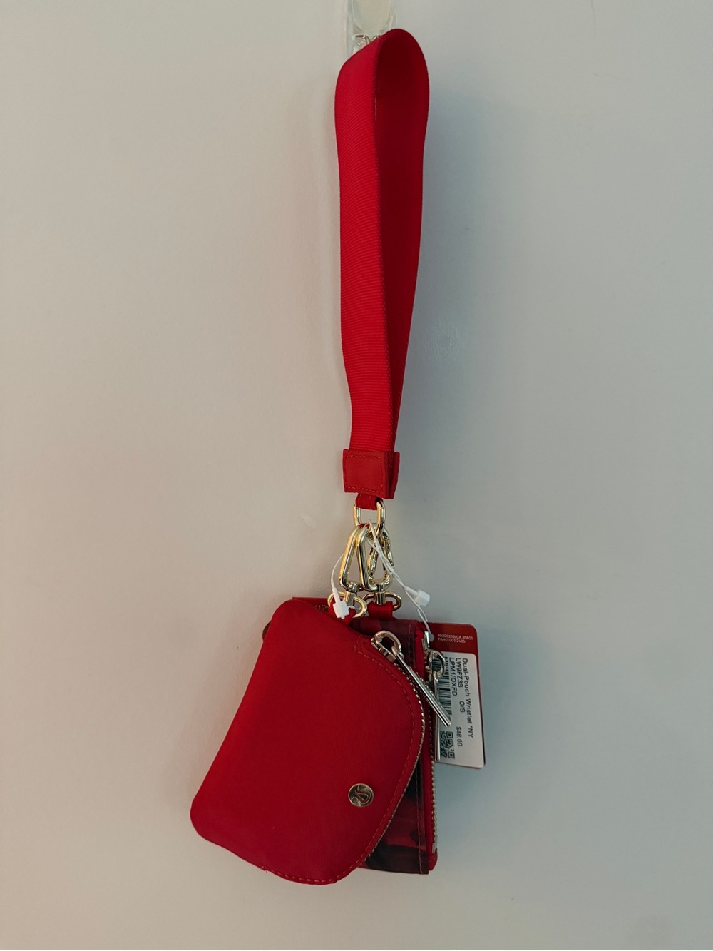 Lululemon Lunar New Year Dual Pouch Wristlet - Lunar Plumes Mini Red Multi NWT - Picture 4 of 5